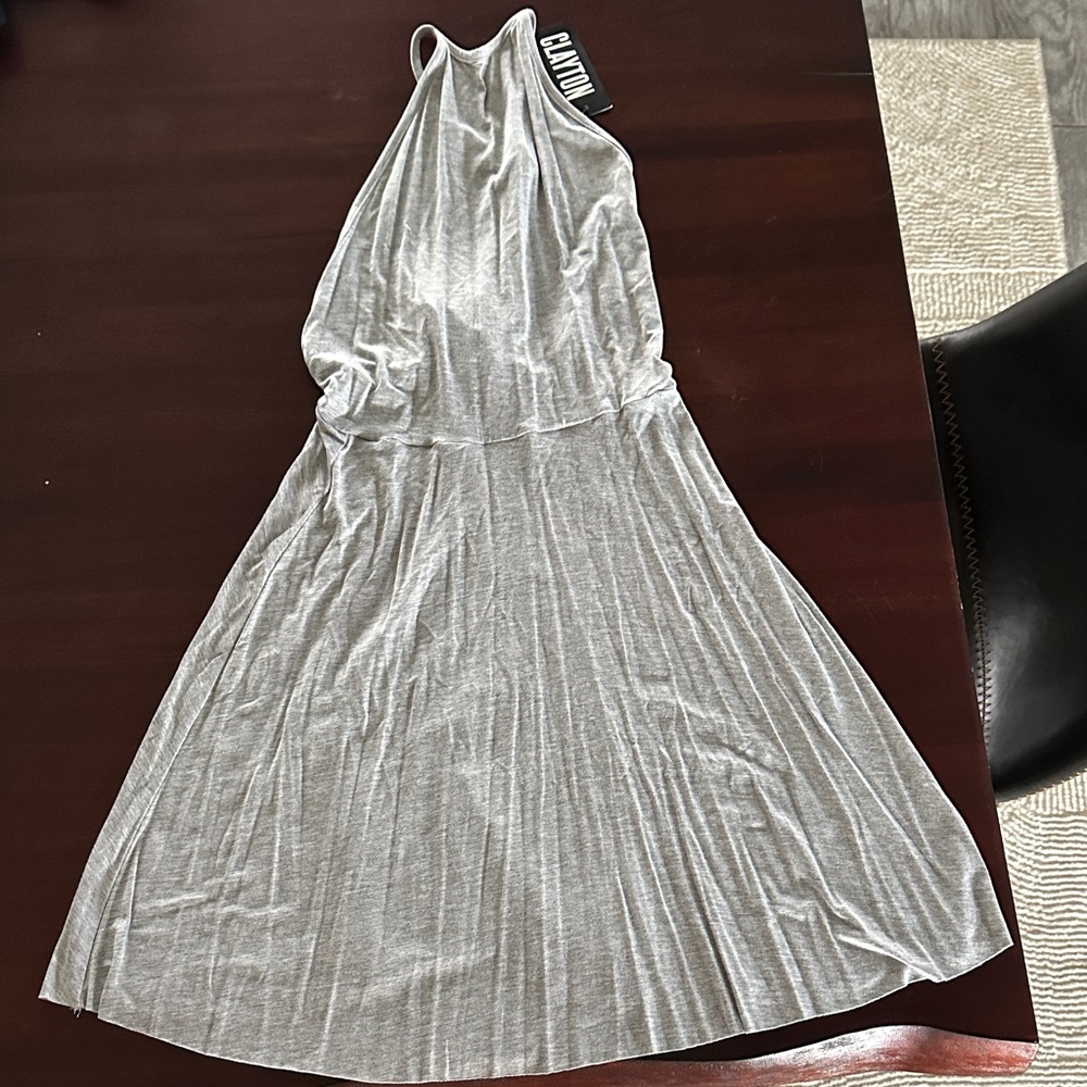 Elegant Backless Silver Dress